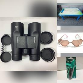 MaxSold Auction: This online auction features binoculars, fitness gear, new beauty products, jewelry, art supplies, play table, and more!!