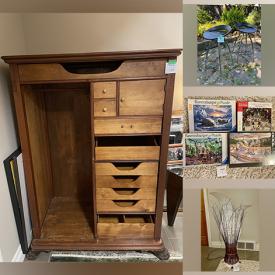 MaxSold Auction: This online auction features puzzles, Bunnykins, office supplies, art glass, golf clubs & accessories, antique furniture, art supplies, insulators, craft supplies, and much, much, more!!!