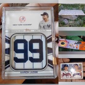 MaxSold Auction: This online auction includes Pokemon cards, sports cards, patch cards, coins, jewelry, garden bench, Radio Shack metal detector, wood and many more!