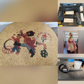 MaxSold Auction: This online auction features yard tools, wheelchair, sewing machine, desks, antique table, patio furniture, Evesham, table lamps, small kitchen appliances, trunk, area rugs, Royal Doulton figurines, office chairs, and much, much, more!!!