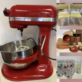 MaxSold Auction: This online auction includes vintage cameras, manuals, Wedgwood and other china, miniature doll furniture and decor, vintage canteens, chairs, vinyl records, toys, Singer sewing machine, KitchenAid mixer, stoneware, vintage clothing, linens, decor, vintage kitchenware, Japanese art and much more!