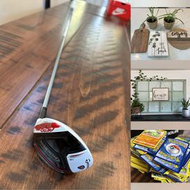 MaxSold Auction: This online auction includes a desk, kitchenware, board games, electronics, decor, storage organizers, baseball bats, planters, toys, wall art, Xbox, serving trays, golf items, rugs and more!