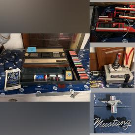 MaxSold Auction: This online auction features beauty appliances, toys, jewelry, stereo components, small kitchen appliances, vinyl records, games, TVs, kids puzzles, vintage toys, puzzles, Legos, Star Trek collectibles, sewing machine, art glass, tower fan, wood sculptures, Tiffany-style stained glass light, partition wall, dash cam, bike, and much, much, more!!!n