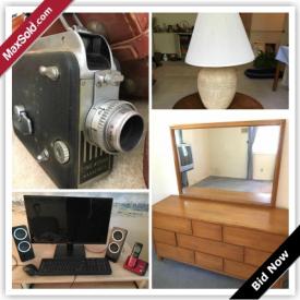 MaxSold Auction: This online auction features Acer monitor, cabinets, decor, vases, glassware, silverware, candles, dog beds, humidifier, linen, books, jewelry, microwave, TVs, tools, gardening tools, hose, ladders, and much more!