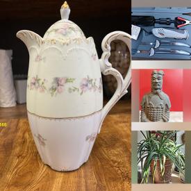 MaxSold Auction: This online auction features fabric, power tools, vintage bottles, ice augers, fishing gear, beauty products, collector plates, pet products, stamps, craft supplies, Majolica pottery, miniature tea sets, live plants, and much, much, more!!!