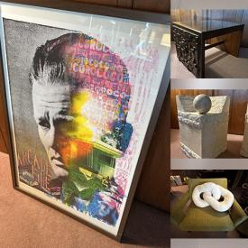 MaxSold Auction: This online auction features wood sculpture, small kitchen appliances, costume jewelry, art glass, vintage Pyrex, craft supplies, art pottery, pet products, brass collectibles, Longaberger basket, new beauty products, and more!