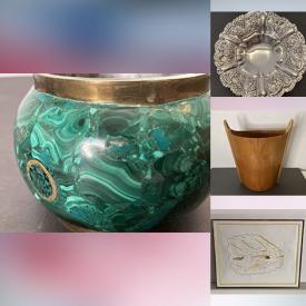 MaxSold Auction: This online auction features vintage sculptures, antique Malachite jar, vintage moose turfting, Inuit art, art pottery, stone carvings, stained glass window, vintage Persian runners, and much, much, more!!!