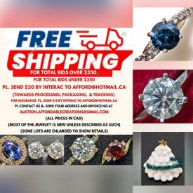 MaxSold Auction: This online auction features gemstone jewelry including diamonds, topaz, sapphires, rubies, emeralds, and loose gemstones, silver jewelry, coins, ring boxes, and much, much, more!!!