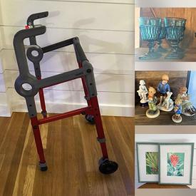 MaxSold Auction: This online auction includes crystalware, kitchenware, small kitchen appliances, clocks, seasonal decor, Shark steamer, ceramics, serving tray, file cabinet, wall art, lamps, books, mobility aid and more!