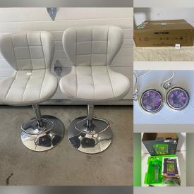 MaxSold Auction: This online auction includes necklaces bracelets, rings and other jewelry, accessories, Ganiza vacuum cleaner, Bunfly pet grooming kit, office accessories, car accessories, kitchen accessories, LED lights, headphones, lights, tools, sewing machine, electronics, swivel bar stools and more!