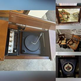 MaxSold Auction: This online auction features armoire, antique buffets, side chairs, cedar chest, antique chandelier, custom bar, pet products, art pottery, desk & chair, mirrors, vintage bikes, flute, and more!