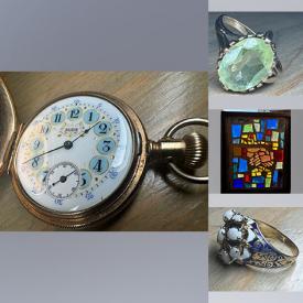 MaxSold Auction: This online auction features pocket watches, gemstone jewelry, stained glass window, vintage Christmas village, coins, art pottery, teacup/saucer sets, sterling enamel spoons, Moorcroft, costume jewellery, vinyl records, Lego kits, Robert Bateman print, and many, much, more!!!