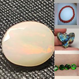 MaxSold Auction: This online auction features gemstone bracelets, and loose gemstones such as opals, peridots, tourmalines, sapphires, natural ruby crystal, garnets, labradorite, topaz, obsidians, quartz, moonstones, and much, much, more!!!