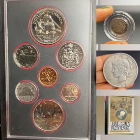 MaxSold Auction: This online auction features banknotes, coins, vintage silver bars, coin pendants, and much, much, more!!!