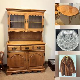 MaxSold Auction: This online auction features vintage mahogany bedroom set, camping gear, teacup/saucer sets, costume jewelry, vintage vanity sets, embroidered silk artwork, men’s & women’s clothing, steamer trunk, decorative plates, collector spoons, and more!!