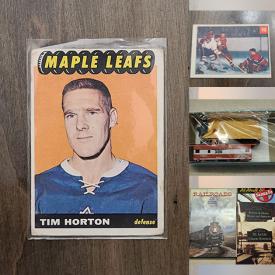 MaxSold Auction: This online auction includes HO trains, DVDs, books, coins, jewelry, trading cards including Wayne Gretzky, Mario Lemieux, Dennis Hull, Ken Dryden, Darryl Sittler, Frank Selke, Brian Cullen, Tim Horton and many more!