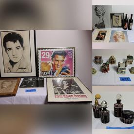 MaxSold Auction: This online auction features toys, vintage Pyrex & Corning ware, Elvis collectibles, vintage bottles, perfume bottles, collectible Barbies, Christmas village houses, art glass, decanter set, Run Max vest, and much, much, more!!!