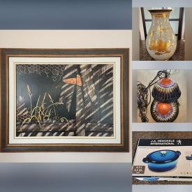 MaxSold Auction: This online auction features vintage jewelry, Kyell Orrling original painting, vintage puppet, art pottery, plant pots, Rosalind Reid original watercolour, wood carvings, horse brasses, outerwear, camping gear, vinyl records, bike, yard tools, and much, much, more!!!