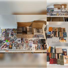 MaxSold Auction: This online auction features vintage books, sports trading cards, office chair, mannequins, leather-bound books, metal shelves, bikes, and more!!