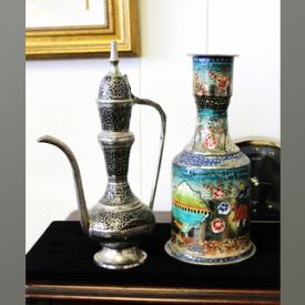 MaxSold Auction: This online auction features vases, Asian jars, figurines, platters, ship, turntable, serving ware, dishes, clocks, decor, silverware, statues, records, prints, tripods, crystal, humidifier, TV, and much more!