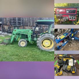 MaxSold Auction: This online auction features John Deere diesel tractor, vintage tools, hardware, power & hand tools, chainsaw, mini fridge, commercial yard tools, hip waders, wood splitter, pressure washer, lawnmowers, ATV, zero steer commercial mower, air compressor, rebar, arc welder, electric cement mixer, riding mower, bush hog, generator, and much, much, more!!!