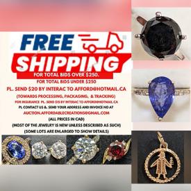 MaxSold Auction: This online auction features diamond jewelry, gemstone jewelry, gold chain, jewelry-making supplies, loose gemstones, silver chain, coins, silver beads, ring boxes, and much, much, more!!!