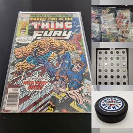 MaxSold Auction: This online auction includes stamps, coins, comic books, books, Ottawa Senators cribbage board, hacky sack, pint glasses, baseball glass, Ontario Parks shirt, Star Wars memorabilia, action figures, pins and more!