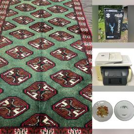 MaxSold Auction: This online auction features Afgani rugs, printer, decorative plates, bar fridge, electric cooler, and more!n