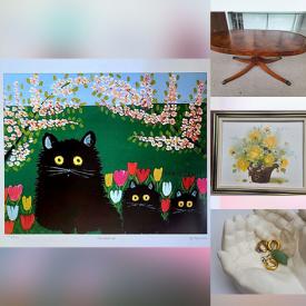 MaxSold Auction: This online auction features Maud Lewis lithographs, Arthur Lismer print, Don Chase lithograph, antique coffee table, Tom Thomson lithograph, art glass, oil paintings, jewellery, vintage ad posters, and much, much, more!!!