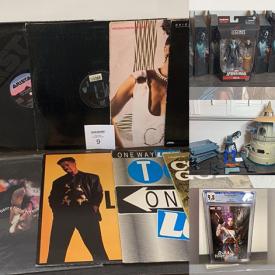 MaxSold Auction: This online auction features vinyl records, men’s, women’s & youth shoes, DVDs, building toys, NIP action figures, guitar, anime pillowcases & keychains, comics, men’s clothing, Scentsy warmers, Predator mask, Disney figures, non-sports trading cards, and much, much, more!!!