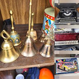 MaxSold Auction: This online auction includes speakers and other electronics, vinyl records, toys, dog decor, model kits and parts, Royal Albert and other china, kitchenware, planters, wall decor, boxes, board games, Underwood typewriter, brassware, scales, jugs, Henry vacuum and much more!