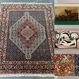 MaxSold Auction: This online auction includes pictures, prints, watercolor painting, canvas paintings, lithograph, mixed media artwork, Kazak carpet runner, wool rugs and much more!