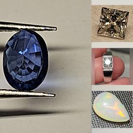 MaxSold Auction: This online auction features moissanite jewelry and loose gemstones such as fluorite, sapphire, opal, morganites, topaz, tourmaline, citrines, alexandrites, zircon, and much, much, more!!!