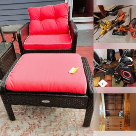 MaxSold Auction: This online auction features Ethan Allen furniture, portable AC unit, corner desk, costume jewelry, Longaberger baskets, Dresden angels, tile top table, patio furniture, roll top desk & chair, live plants, TVs, exercise equipment, golf clubs, yard tools, power tools, area rugs, bike, and much, much, more!!!