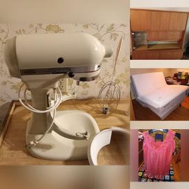 MaxSold Auction: This online auction features teak furniture, adjustable bed, small kitchen appliances, sewing machines, printer, stereo components, vintage stand mixer, mineral specimens, camera lenses, women’s clothing & shoes, vintage hosiery, CDs, mineral stone jewelry, and much, much, more!!!