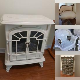 MaxSold Auction: This online auction features Delft, electric fireplaces, art supplies, area rugs, teacup/saucer sets, grandfather clock, wicker patio furniture, small kitchen appliances, trundle bed, desk & chair, women’s clothing, yarn, and much, much, more!!!