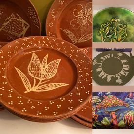 MaxSold Auction: This online auction features decorative teapots, angel collection, egg incubator, fabric, Wade figurines, collector plates, men’s clothing, small kitchen appliances, brass miniatures, Jasperware, teacup/saucer sets, Carnival glass, Royal Doulton figurines, Toby jugs, Star Wars collectibles, decanters, decorative plates, Norman Rockwell figurines, stein, Pendelfin, oil lamp, marionettes, enamel/copper art, and more!\n