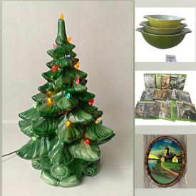 MaxSold Auction: This online auction features vintage Pyrex, Fenton hobnail, Pendelfin figurines, vintage stoneware corks, cookie jars, video games, fishing gear, antique cranberry glass, vintage picnic basket, art glass, vintage books, pet products, and much, much, more!!!