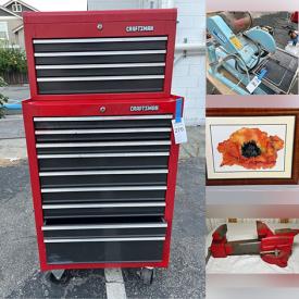 MaxSold Auction: This online auction features DVDs, storage containers, rolling toolbox, fishing gear, yard tools, power & hand tools, pet products, room divider, craft supplies, chandelier, and much more!!