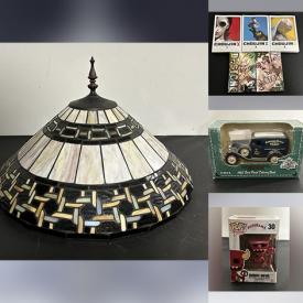 MaxSold Auction: This online auction features teacup/saucer sets, collectible plates, coins, comics, Magic the Gathering cards, Pokemon cards, sports trading cards, Star Wars collectibles, die-cast vehicles, vintage tins, Funko Pop! Tiffany-style lamp shade, and much, much, more!!!