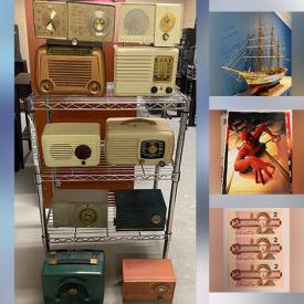 MaxSold Auction: This online auction features vintage books, stamps, Pokemon cards, vinyl records, banknotes, dulcimer, London Underground posters, movie posters, model ship, lenses, watch, and loose gemstones such as tourmaline, ruby, sapphire, emerald,  and much, much, more!!