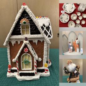 MaxSold Auction: This online auction includes Fitz and Floyd, Mikasa and other china, Royal Gallery cutlery, cabinet, Williams Sonoma glassware, Lladro figures, Willow Tree figures, Christmas trees, seasonal decor, earthenware, light fixtures and more!