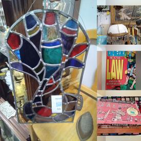 MaxSold Auction: This online auction features comics, vintage rug beaters, crock, collector plates, sports trading cards, jewelry, hanging lamps, trunk, room divider, stained glass panel, and much, more!!!