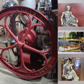 MaxSold Auction: This online auction features Randy Knott painting, antique coffee grinder, porcelain figurines, antique jade piccolo, brass seagulls, cloisonne vases, Henri Lobo oil painting, Tom Thomson print, and much, much, more!!