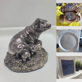 MaxSold Auction: This online auction features antique German wall clocks, sterling silver sculpture, sterling silver jewelry, vintage fan, antique crank wringer, vintage John Perry sculpture, and much more!! n