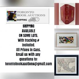 MaxSold Auction: This online auction features Joan MIro lithographys, Tony Onley silkscreen, Alexander Calder lithograph, antique map, special edition medical books, Canadiana books, leatherette classics, Illuminated manuscript books, Toshi Yoshida woodblock print, photography books, and more!!