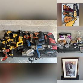 MaxSold Auction: This online auction features power & hand tools, violins, guitars, amps, soapstone carvings, and more!n