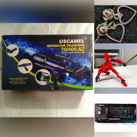 MaxSold Auction: This online auction features new products such as telescope, beauty products & appliances, small kitchen appliances, craft supplies, gaming gear,  incense stickers, silver jewelry, ski goggles, action figure, pet products, loose gemstones, men’s shoes, and much, much, more!!!