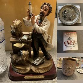 MaxSold Auction: This online auction features coins, watches, stools, decorative plates, RC car, Judaica items, video games, stone figurines, music DVDs, stamps, outerwear, toys, framed prints, decanter, art glass, art pottery, and much, much, more!!!n