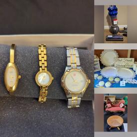 MaxSold Auction: This online auction features costume jewelry, Joan Rivers enameled boxes, jewelry boxes, watches, Diane Gilman embellished jeans, women’s clothing & shoes, outerwear, small kitchen appliances, new beauty products, children’s books, art glass, fabric, DVDs, dollhouse furniture kits, dollhouse furniture & accessories, dollhouse building supplies, fishing gear, party supplies, craft supplies, humidifier, storage totes, trolling motor, wire shelving, pet products, and much, much, more!!!